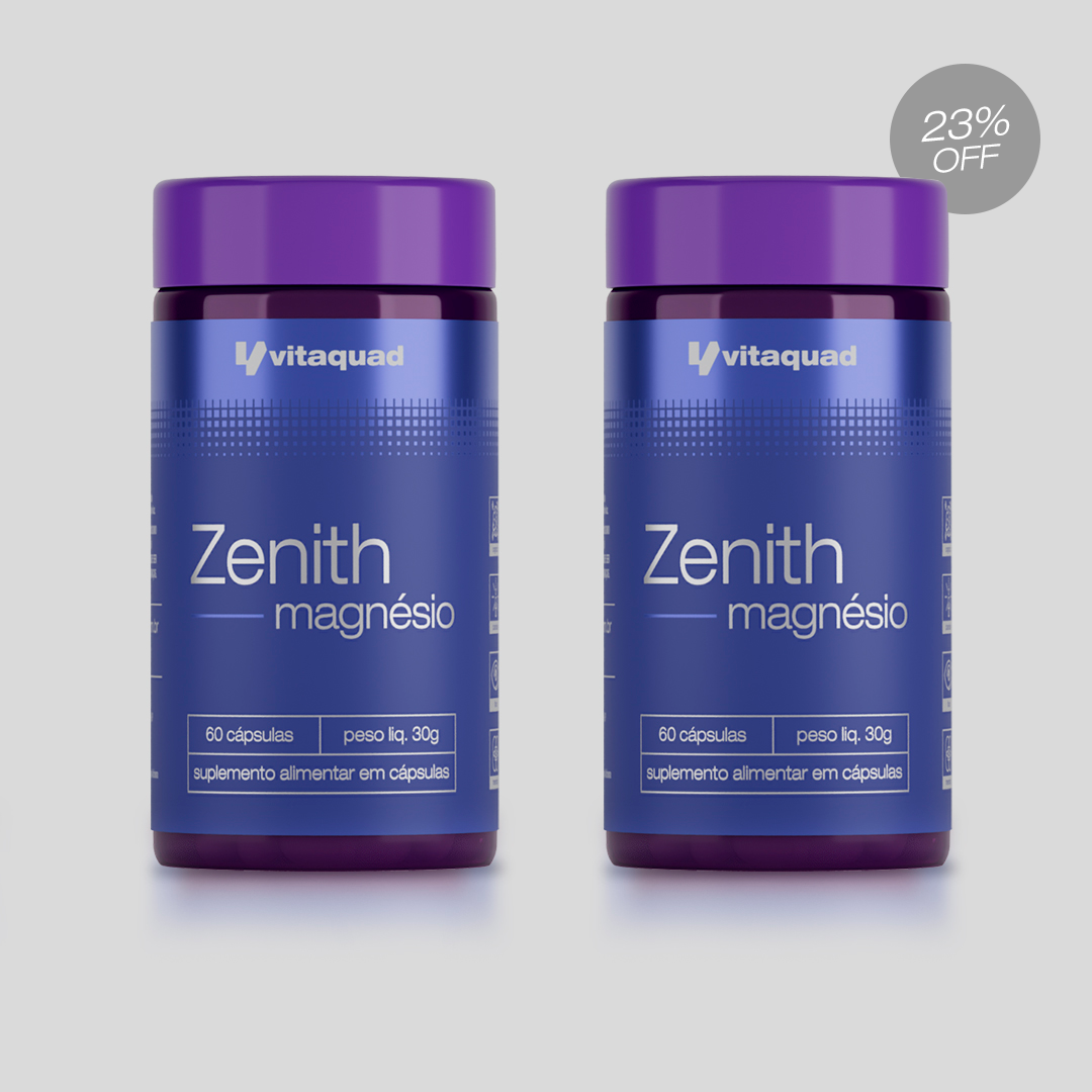 Zenith Magnésio - 120 Cápsulas | Vitaquad